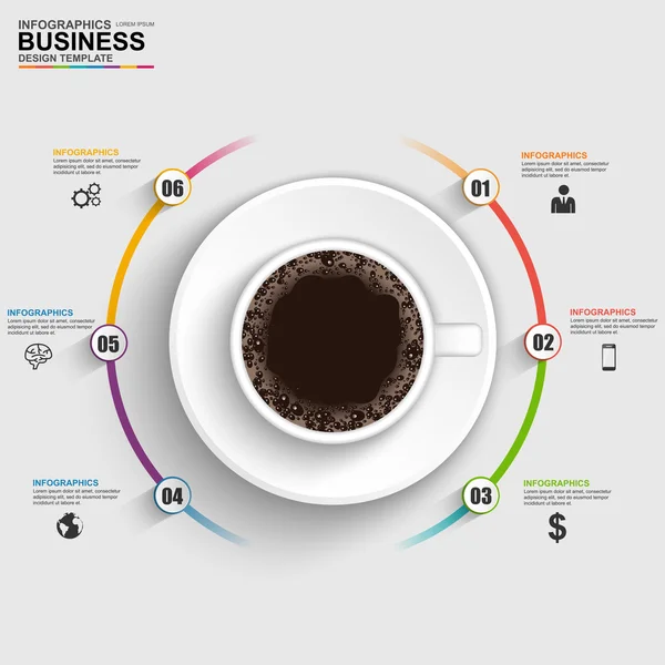 Línea de tiempo de negocio digital 3D abstracta Infografía — Archivo Imágenes Vectoriales