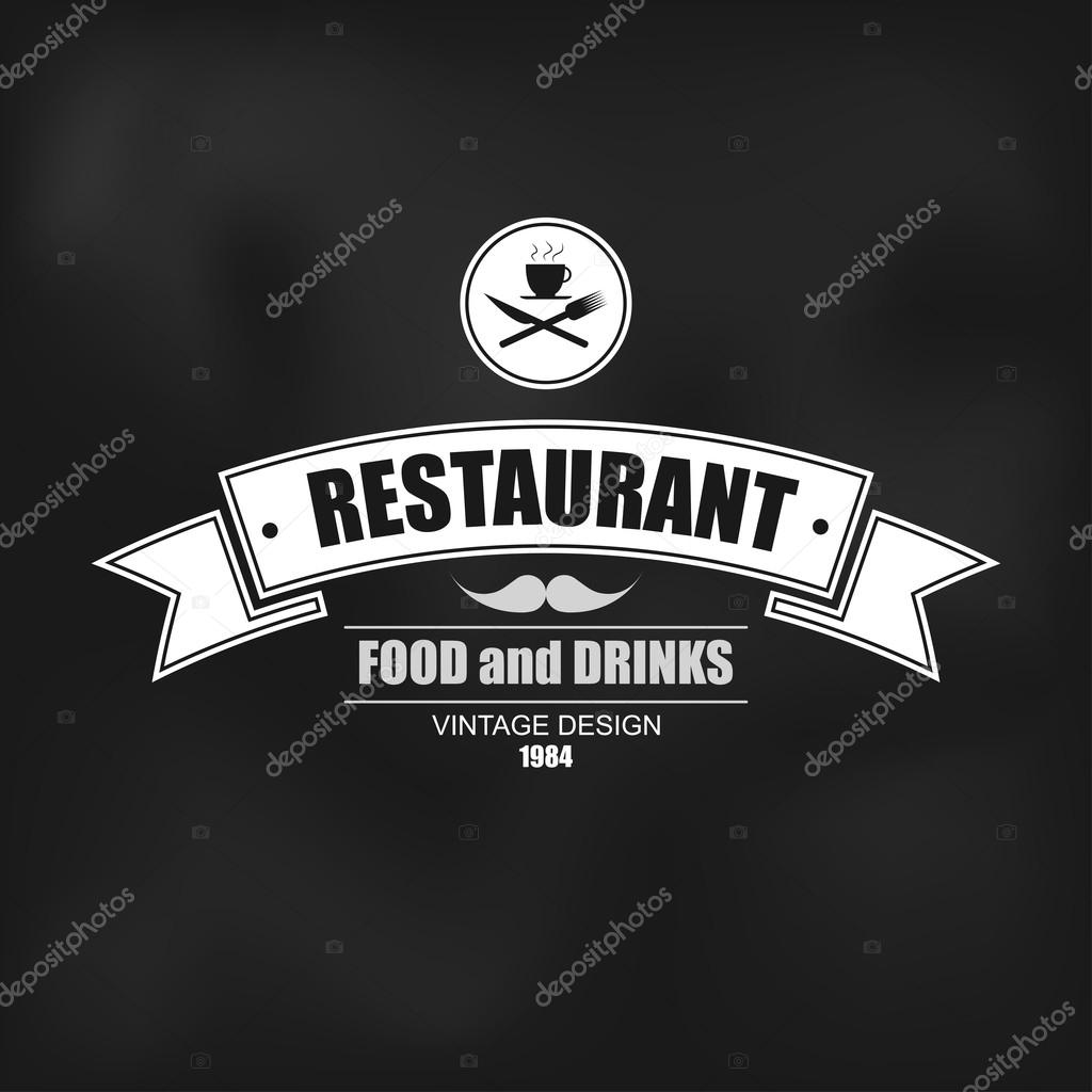 Retro Vintage Insignia Logotype For Restaurant Label Or Badge Vector Design Template Stock Vector C Alexdndz 75658243