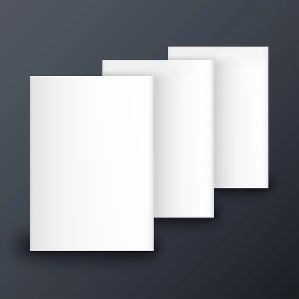 Libro blanco realista — Vector de stock