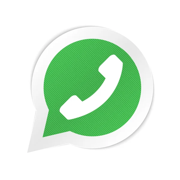 Konuşma baloncuğu simgesinde yeşil telefon ahizesi