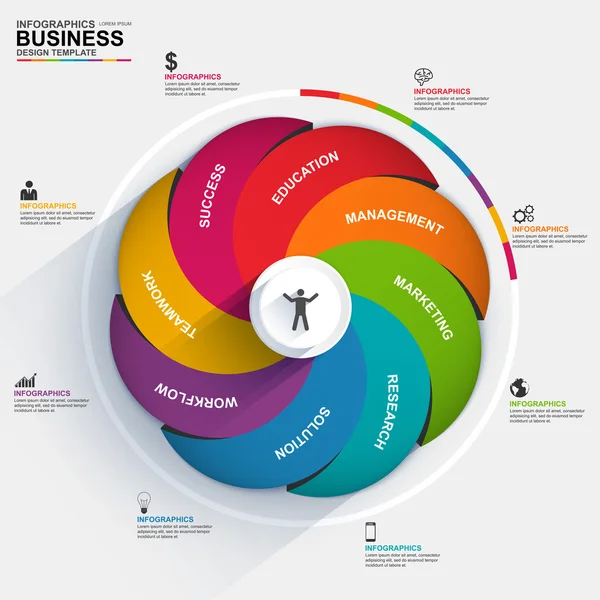 Abstrakt 3d digital business diagram Infographic — Stock vektor