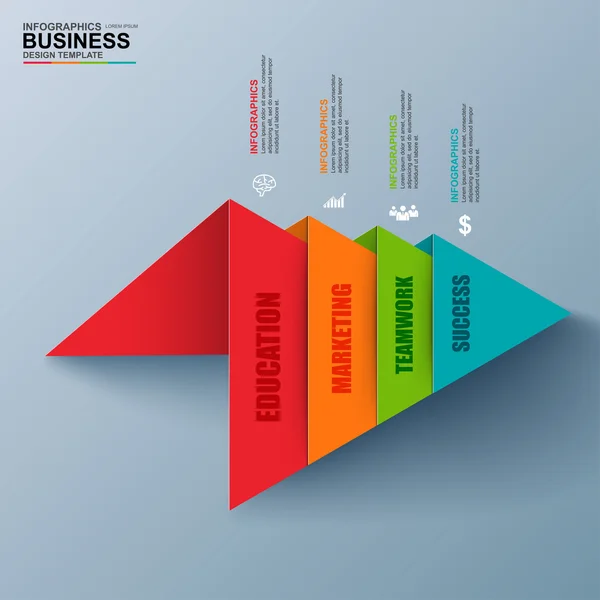 Abstract 3D digital business Infographic — Stock Vector