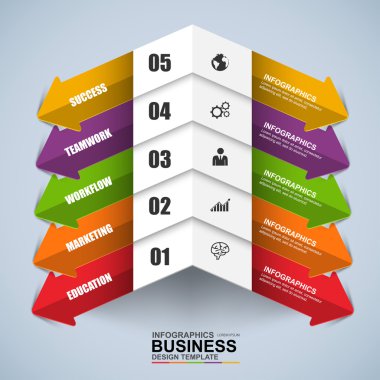 soyut 3d dijital iş ok Infographic