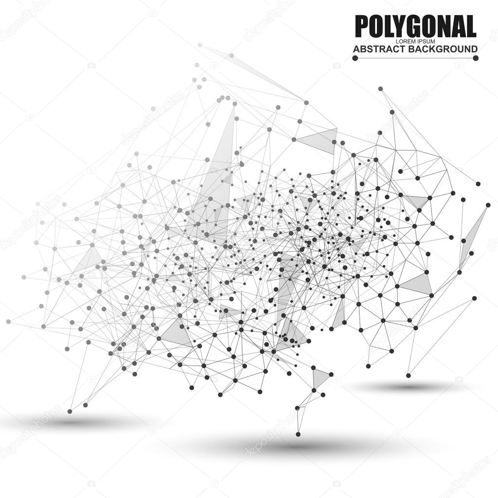 Abstract wireframe mesh polygonal background