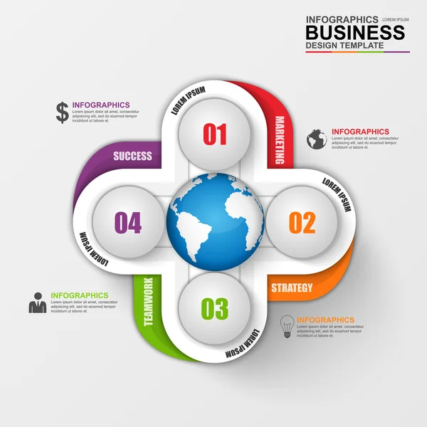 Abstract 3D digital business Infografica — Vettoriale Stock