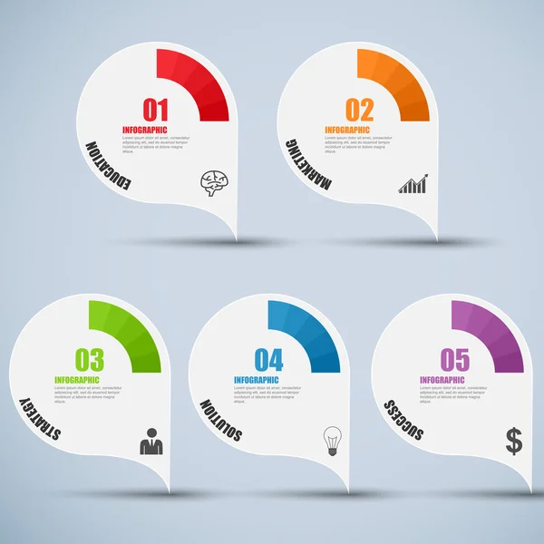 Marketing digital abstrato de negócios 3D Infográfico — Vetor de Stock