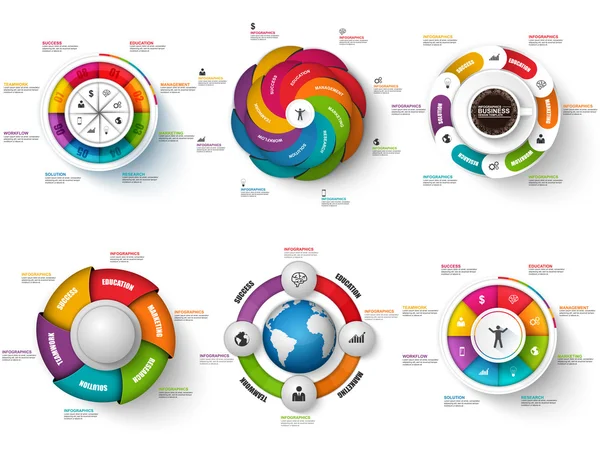 Sammlung von Infografik-Vektor-Design-Vorlagen — Stockvektor