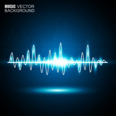 Abstract music waves background clipart
