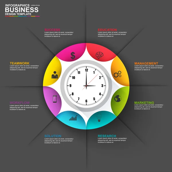 Modelo de design vetorial de diagrama de marketing infográfico —  Vetores de Stock