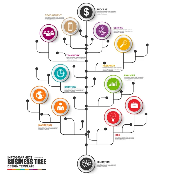 Abstrakt 3D digital business marketing Infografik – Stock-vektor