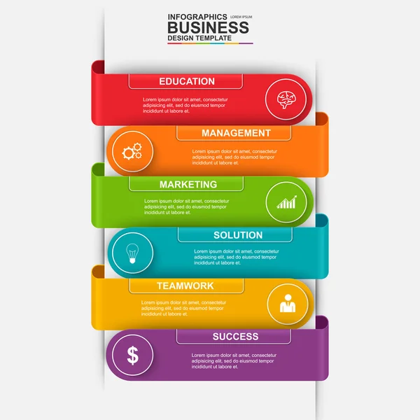 Absztrakt 3d digitális üzleti marketing Infographic — Stock Vector