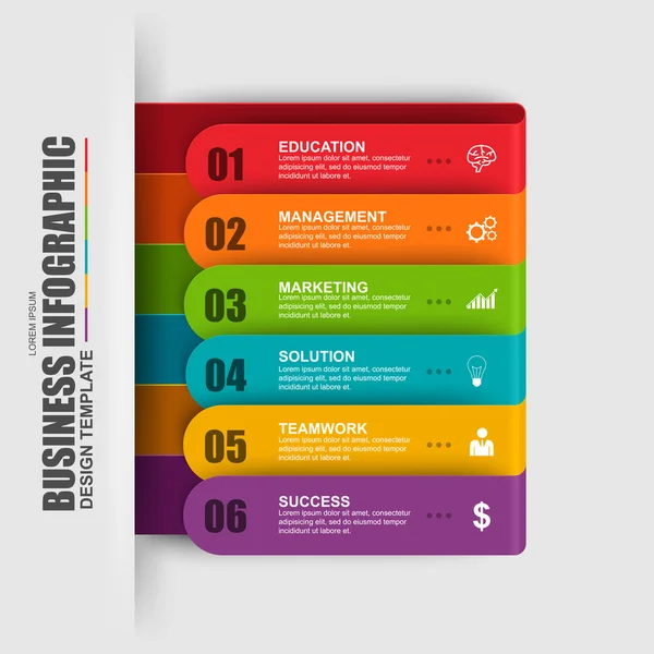 Abstract 3D digital business label Infografica — Vettoriale Stock