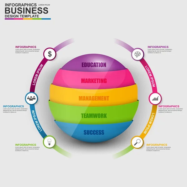 Infographic vektor tervezősablon — Stock Vector