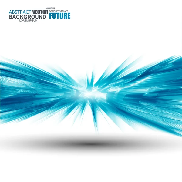 Fondo ondulado azul futurista abstracto. Curva flujo humo azul movimiento vector ilustración — Vector de stock