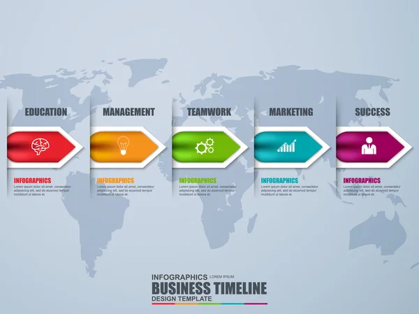 Timeline Modello di progettazione vettoriale infografica — Vettoriale Stock