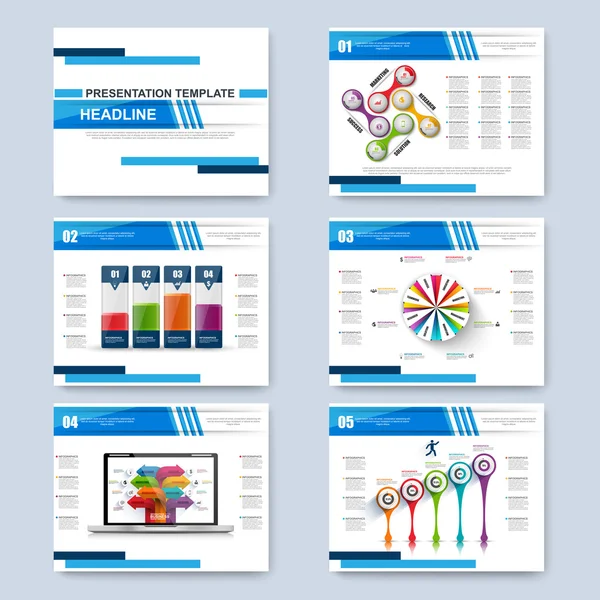 Conjunto de brohucres infográficos. Elementos vectoriales de infografía moderna — Archivo Imágenes Vectoriales