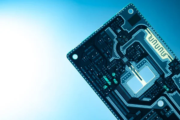 Electronics chip board. Printed circuit board electronic high-tech