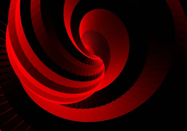 Red tunnel background. Spiral black and red background. Dark background with a spiral. Tunnel pattern. Dark red pattern. Abstract pattern. Abstract spiral texture. 3d  texture. 3d visualization