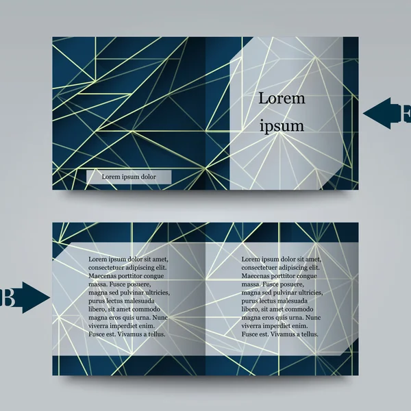 Brochure sjabloon met abstracte achtergrond. — Stockvector