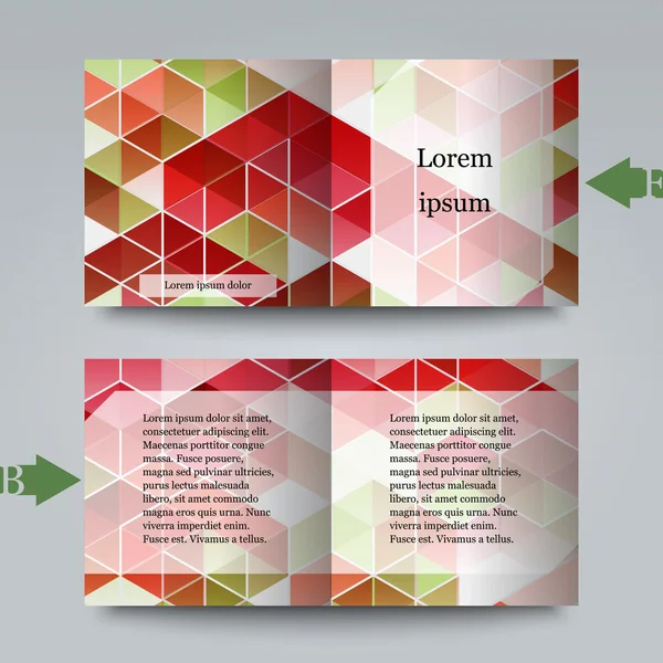 Brochure sjabloon met abstracte achtergrond. — Stockvector