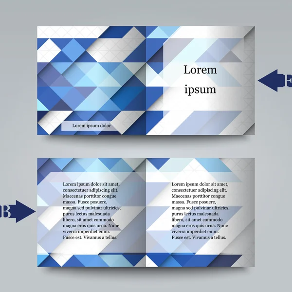 Brochure sjabloon met abstracte achtergrond. — Stockvector