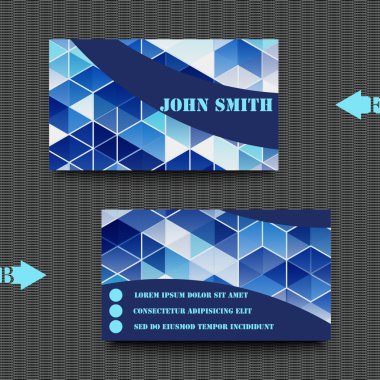 Soyut arkaplanı olan bir kartvizit şablonu.