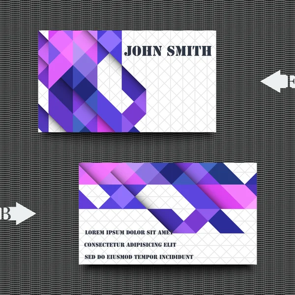 Business card template with abstract background. — Stock Vector