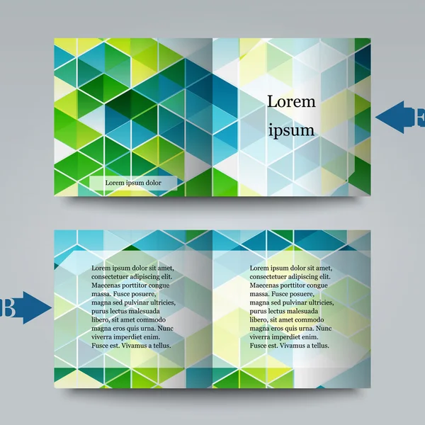 Brochure sjabloon met abstracte achtergrond. Eps10 Vector Illustratie — Stockvector