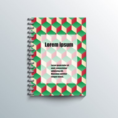 Not defteri şablon arka plan ile. Eps10 vektör çizim