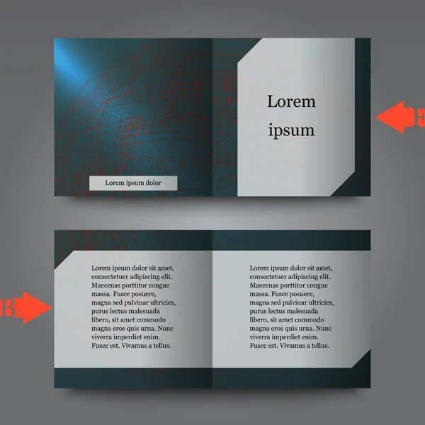 Brochure sjabloon met abstracte achtergrond. Eps10 Vector Illustratie — Stockvector