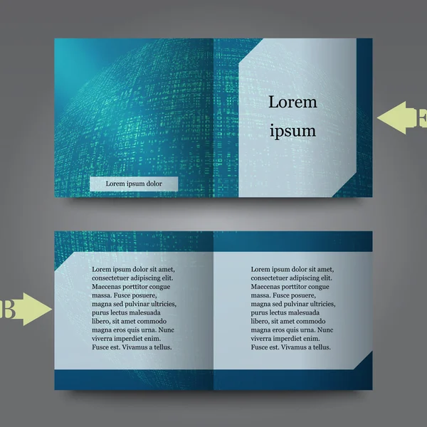 Modèle de brochure avec fond abstrait. Eps10 Illustration vectorielle — Image vectorielle