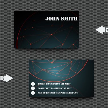 Kartvizit şablon arka plan ile. Eps10 vektör çizim