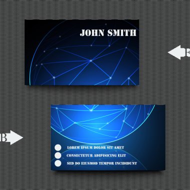 Kartvizit şablon arka plan ile. Eps10 vektör çizim