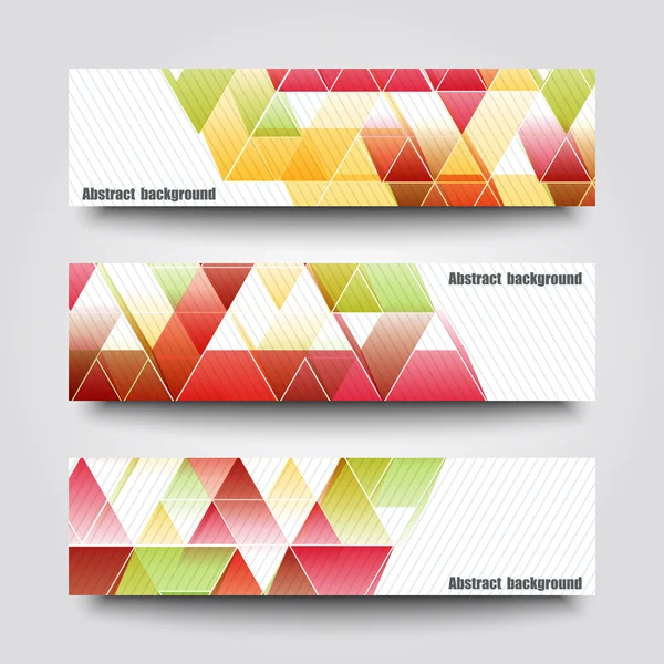 Set of banner templates with abstract background. Eps10 Vector illustration — Stock Vector