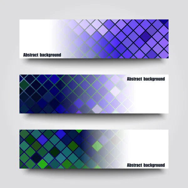 Set banner sjablonen met abstracte achtergrond — Stockvector