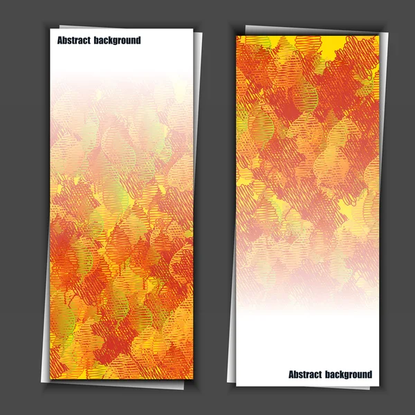 Reihe von Banner-Vorlagen mit Herbst-Hintergrund. — Stockvektor