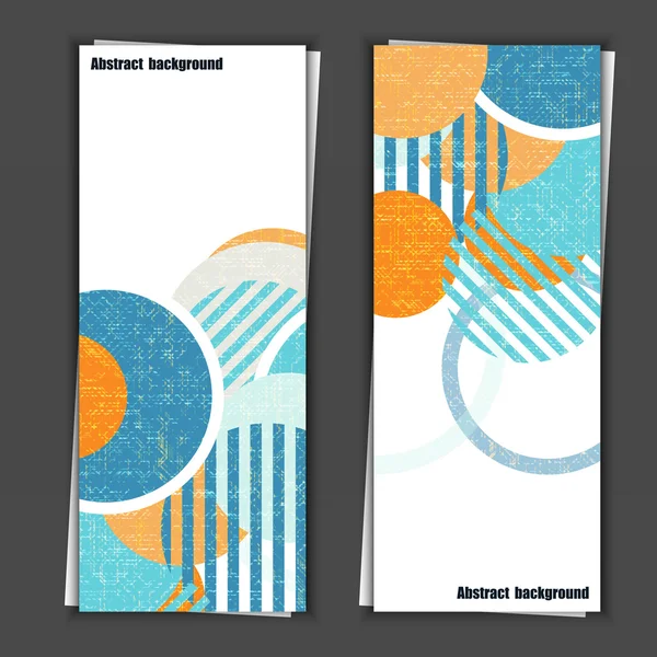 Set banner sjablonen met abstracte achtergrond. — Stockvector