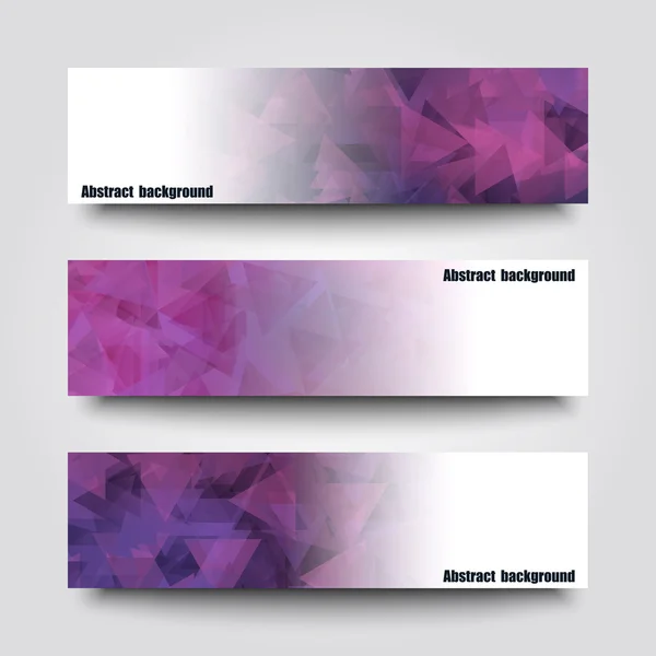 Set banner sjablonen met abstracte achtergrond. — Stockvector