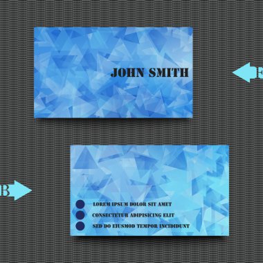 Soyut arkaplanı olan bir kartvizit şablonu