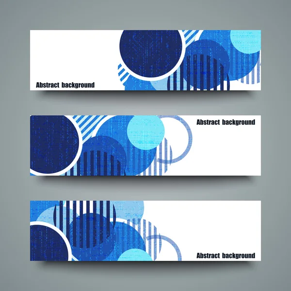 Set banner sjablonen met abstracte achtergrond — Stockvector