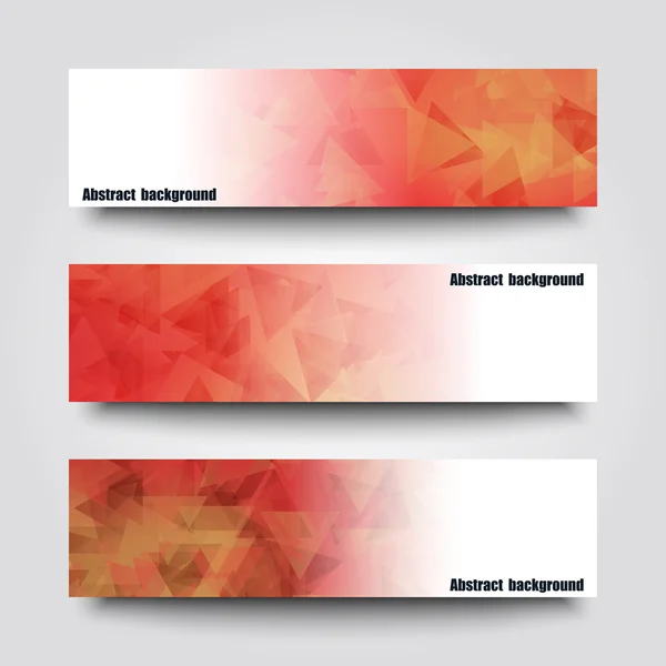 Set banner sjablonen met abstracte achtergrond. — Stockvector