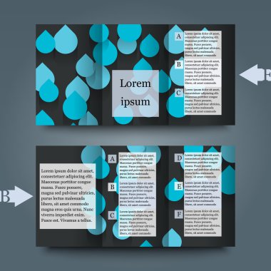 sonbahar arka plan ile broşür şablonu.