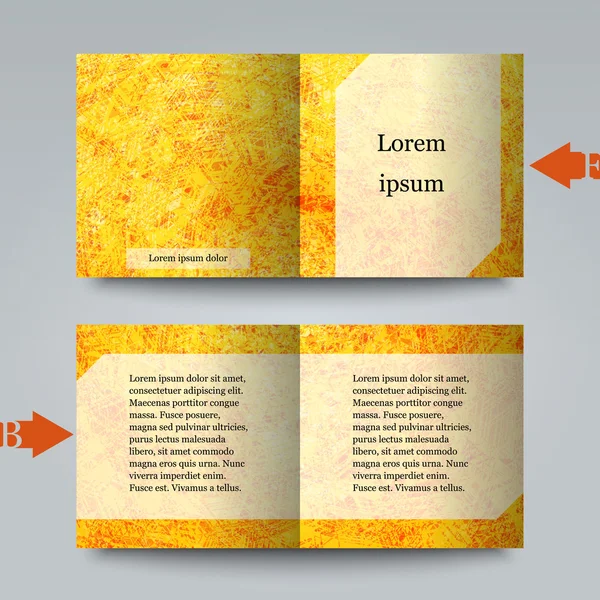 Modèle de brochure avec fond abstrait — Image vectorielle
