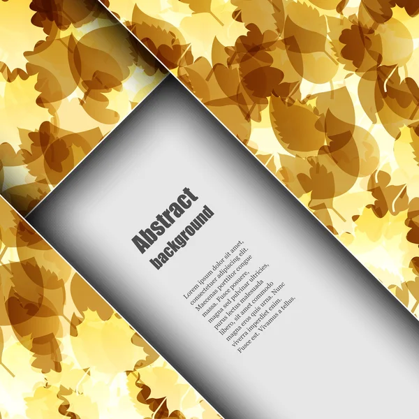 Brochure template with autumn background — Stock Vector