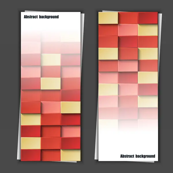 Set banner sjablonen met abstracte achtergrond — Stockvector