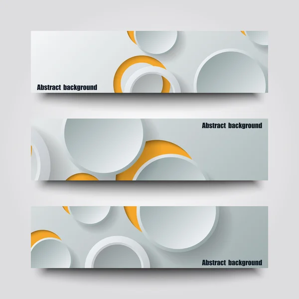 Conjunto de modelos de banner com fundo abstrato — Vetor de Stock