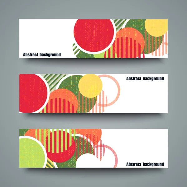 Set banner sjablonen met abstracte achtergrond. — Stockvector