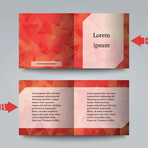 Brochure sjabloon met abstracte achtergrond. — Stockvector