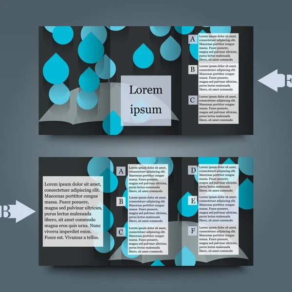 sonbahar arka plan ile broşür şablonu.