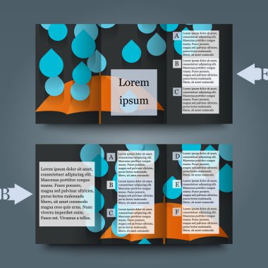 sonbahar arka plan ile broşür şablonu.